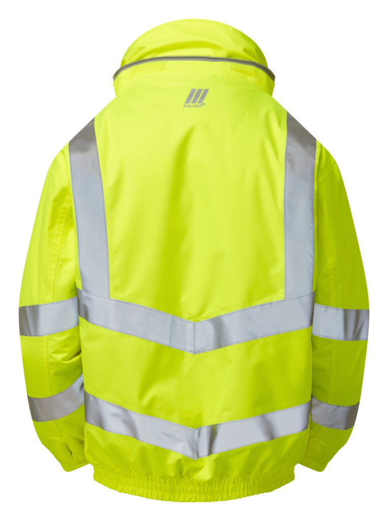 Pulsar P191 Hi Vis Yellow Waterproof Coat - Rear