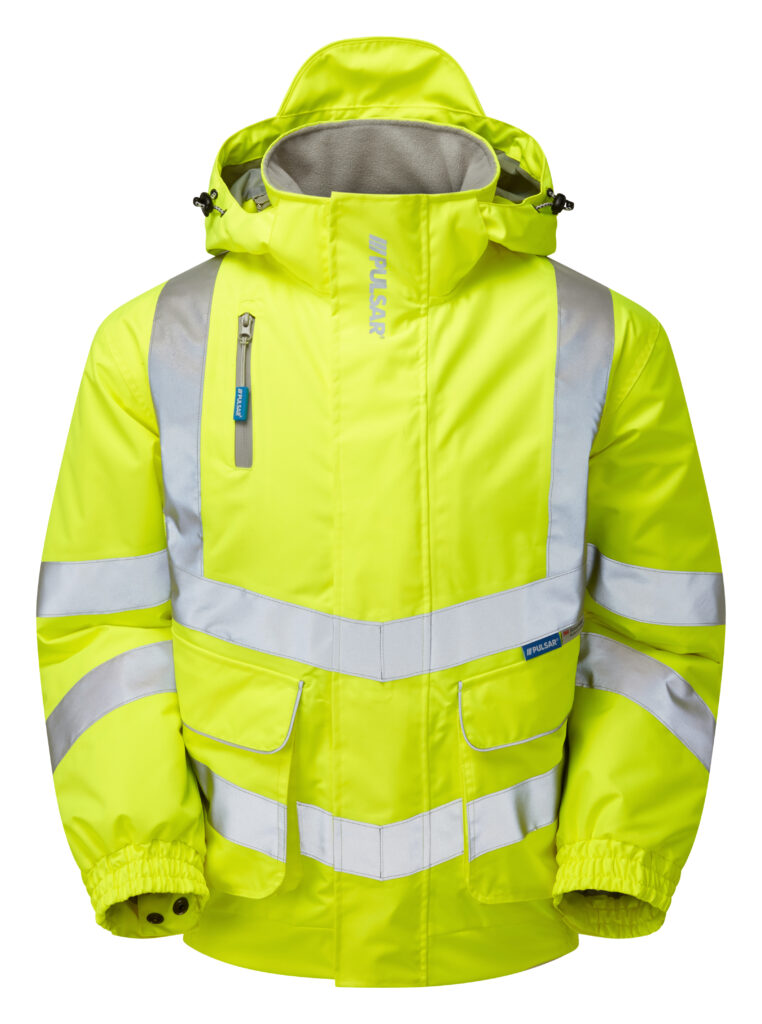 Pulsar P191 Hi Vis Yellow Waterproof Coat - Front