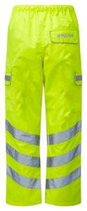 Pulsar Hi Vis Yellow Waterproof Overtrousers - Rear