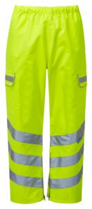 Pulsar Hi Vis Yellow Waterproof Overtrousers - Front