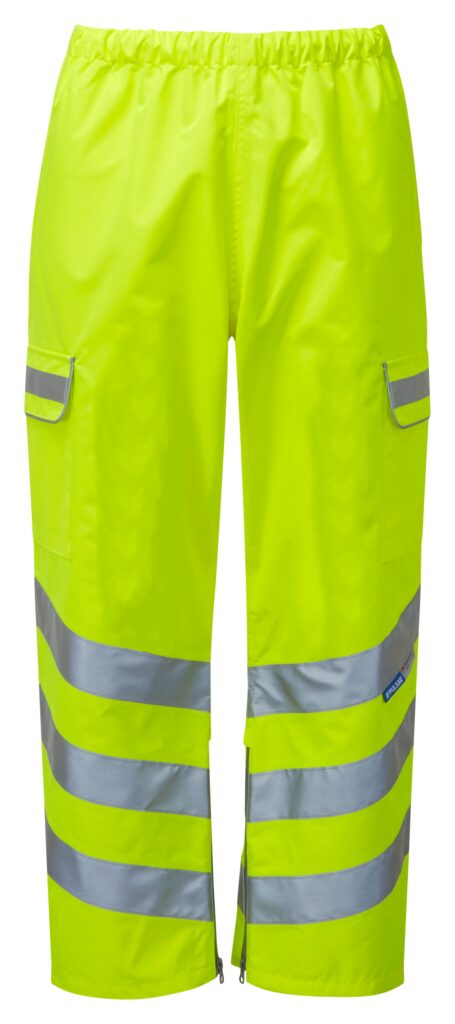 Pulsar Hi Vis Yellow Waterproof Overtrousers - Front