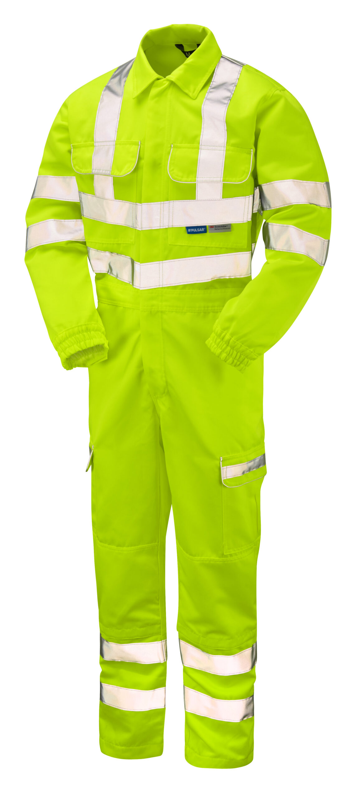 Pulsar P349 Hi Vis Yellow Coverall - Angle