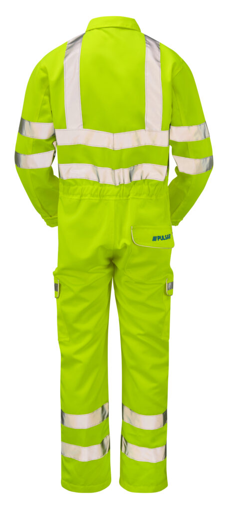 Pulsar P349 Hi Vis Yellow Coverall - Rear