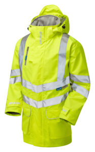 Pulsar P421 Hi Vis Yellow Padded Storm Coat - Front