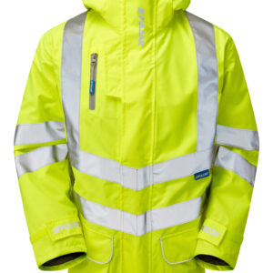 Pulsar P421 Hi Vis Yellow Padded Storm Coat - Front