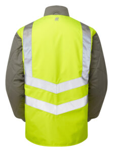 Pulsar P422 Hi Vis Yellow Interactive Bodywarmer Rear