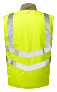 Pulsar P422 Hi Vis Yellow Interactive Bodywarmer Front - Rear