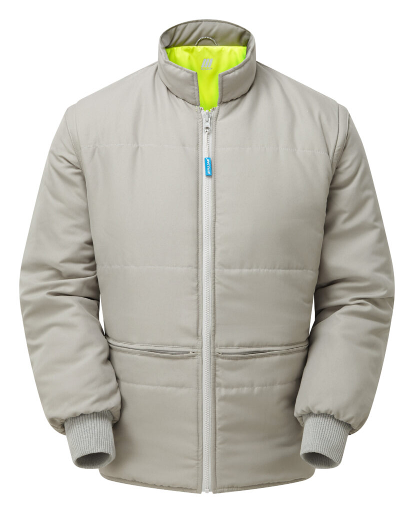 Pulsar P422 Hi Vis Yellow Interactive Bodywarmer Reversed Front