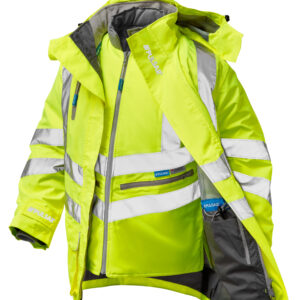 Pulsar P487 Hi Vis Yellow 7 in 1 Storm Coat - Front Angle