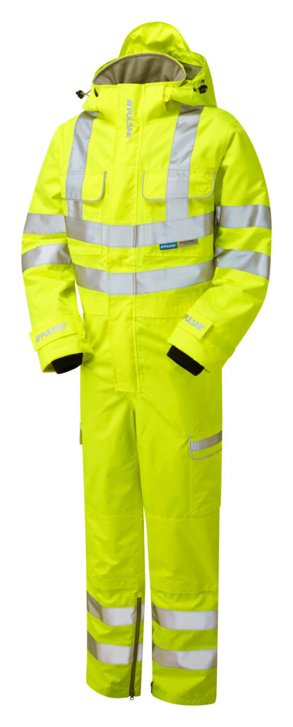 Pulsar P522 Hi Vis Yellow Coverall - Front Angle