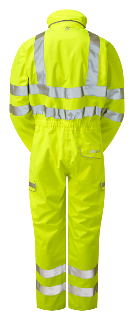 Pulsar P522 Hi Vis Yellow Coverall - Rear
