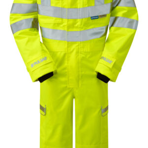 Pulsar P522 Hi Vis Yellow Coverall - Front