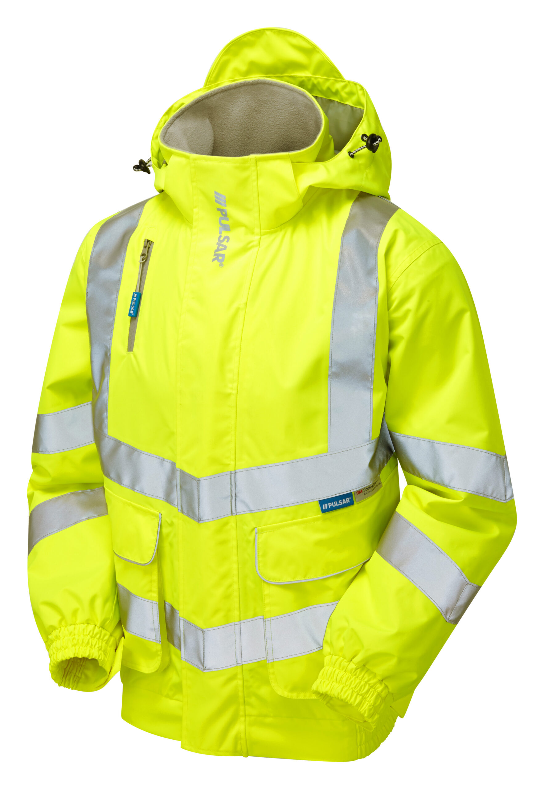 Pulsar P533 Hi Vis Yellow Bomber Jacket - Front Angle