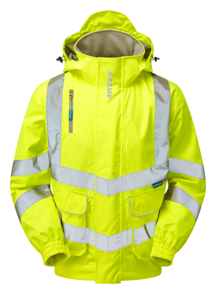 Pulsar P533 Hi Vis Yellow Bomber Jacket - Front
