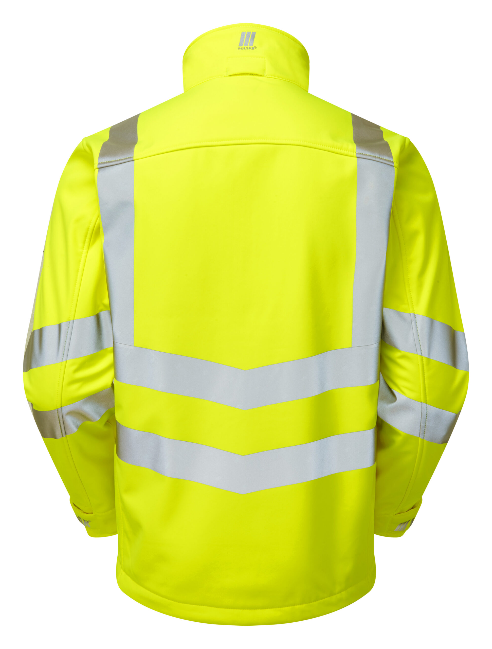 PULSAR® HV Yellow Interactive Softshell Jacket - Rear