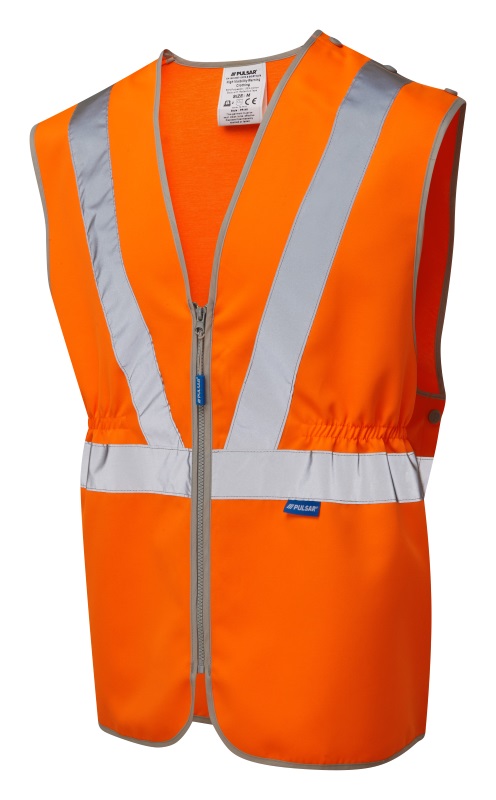 PULSAR® HV Orange Tear Apart Waistcoat - Front Angle
