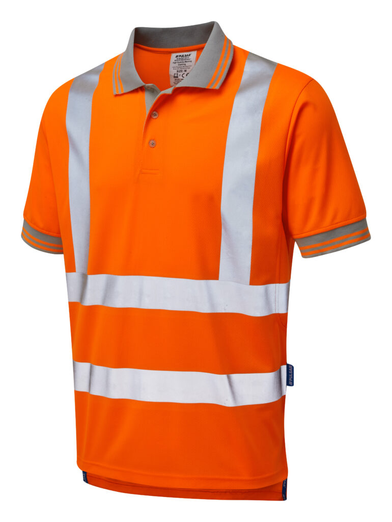 Pulsar PR176 Hi Vis Short Sleeved Polo Shirt Orange