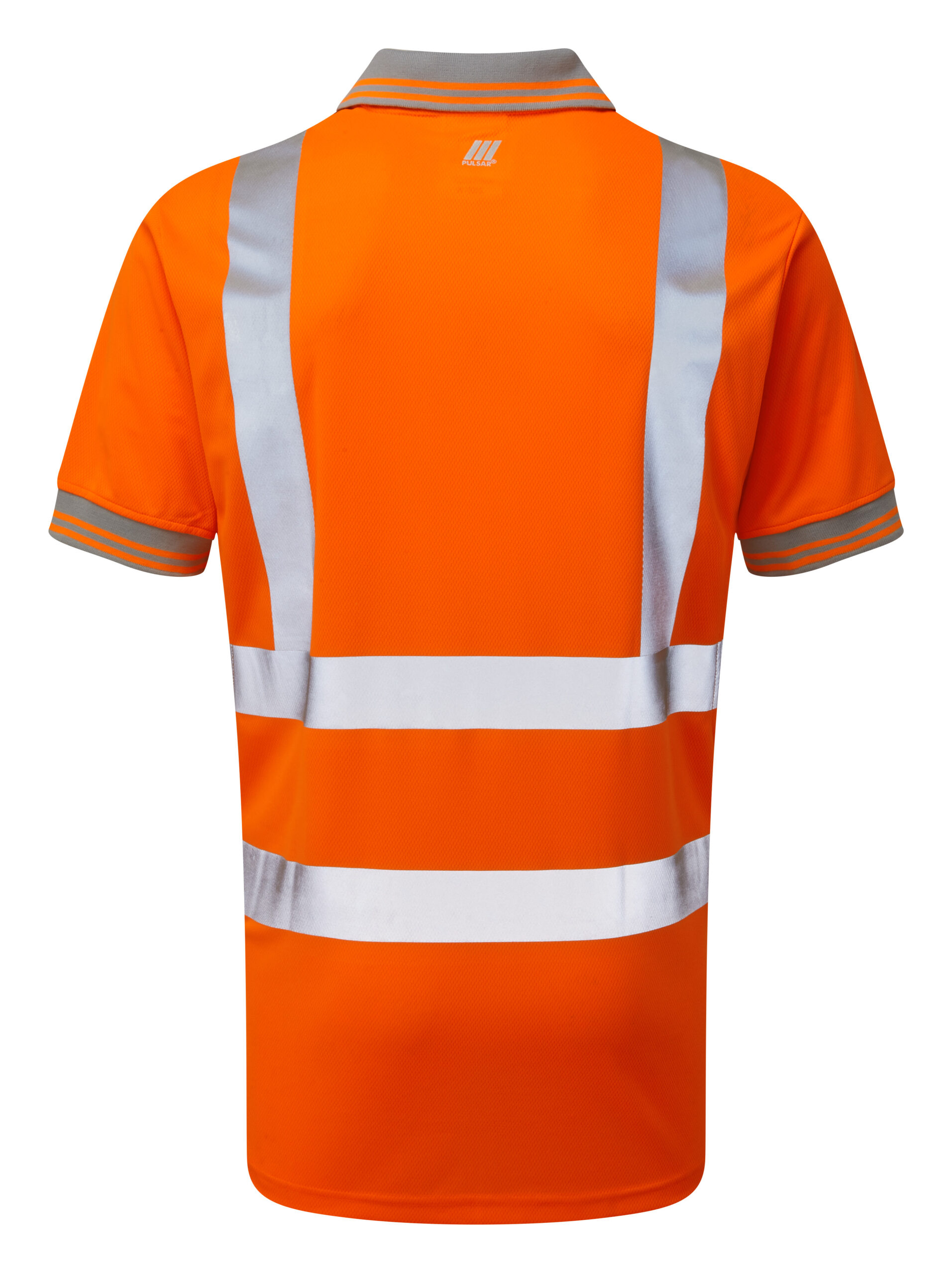 Pulsar PR176 Hi Vis Short Sleeved Polo Shirt Orange - Rear
