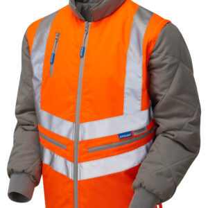 Pulsar PR498 Hi Vis Orange Interactive Bodywarmer - Front angle