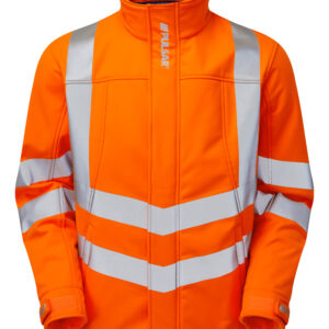 PULSAR® HV Orange Interactive Softshell Jacket - Front