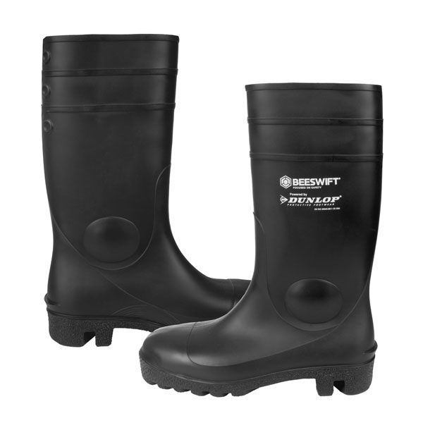 Dunlop Aston Full Safety Wellingtons - Black - Pair 2