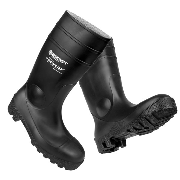 Dunlop Aston Full Safety Wellingtons - Black - Pair