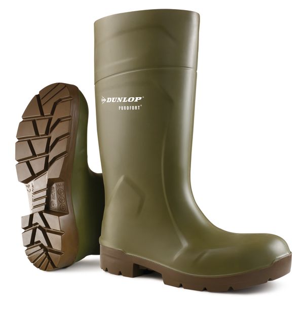 Dunlop PUROFORT MULTIGRIP Full Safety Wellingtons - Green