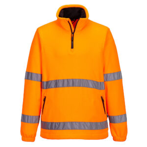 Portwest F302 Hi-Vis 1/2 Zip Fleece - Orange - Front