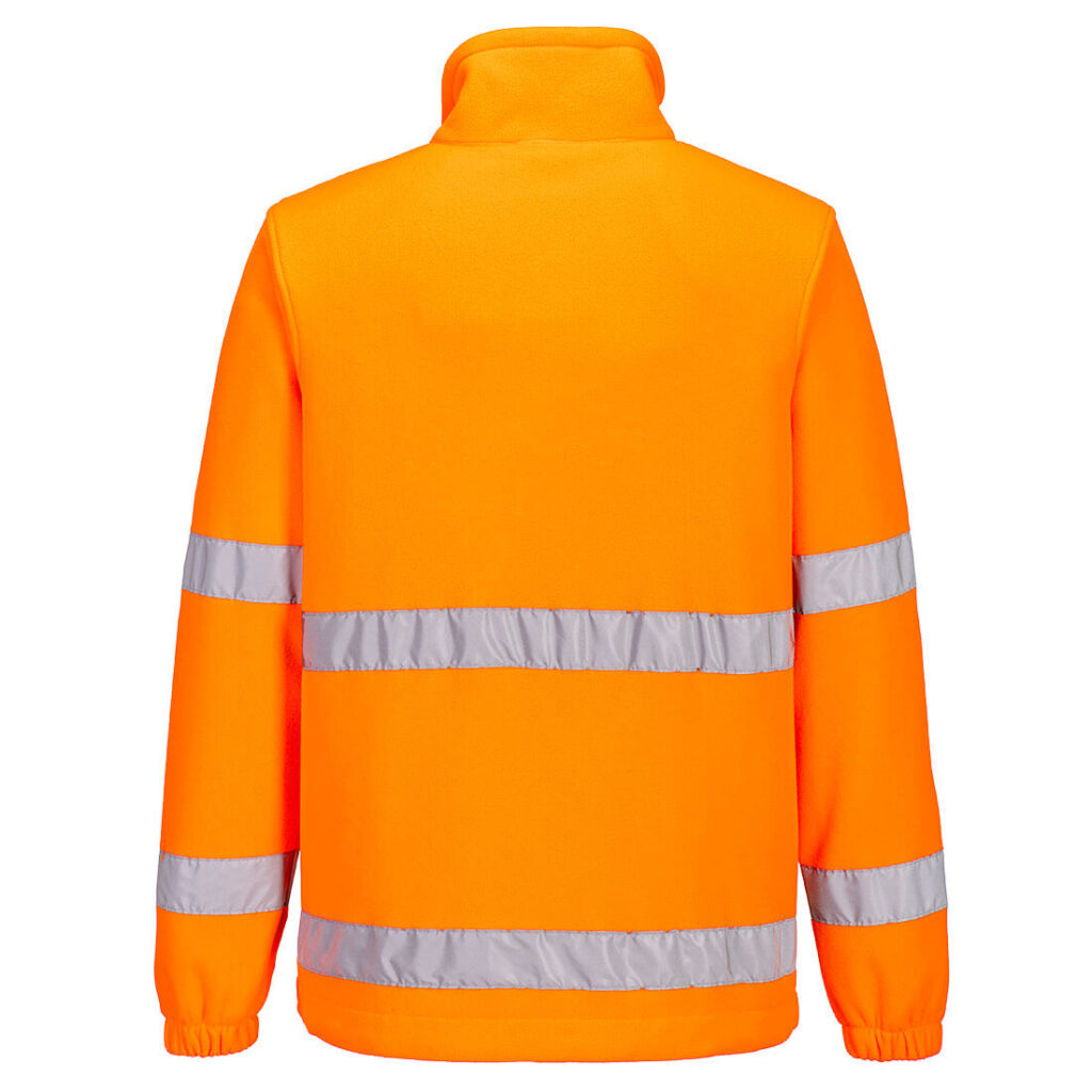 Portwest F302 Hi-Vis 1/2 Zip Fleece - Orange - Rear