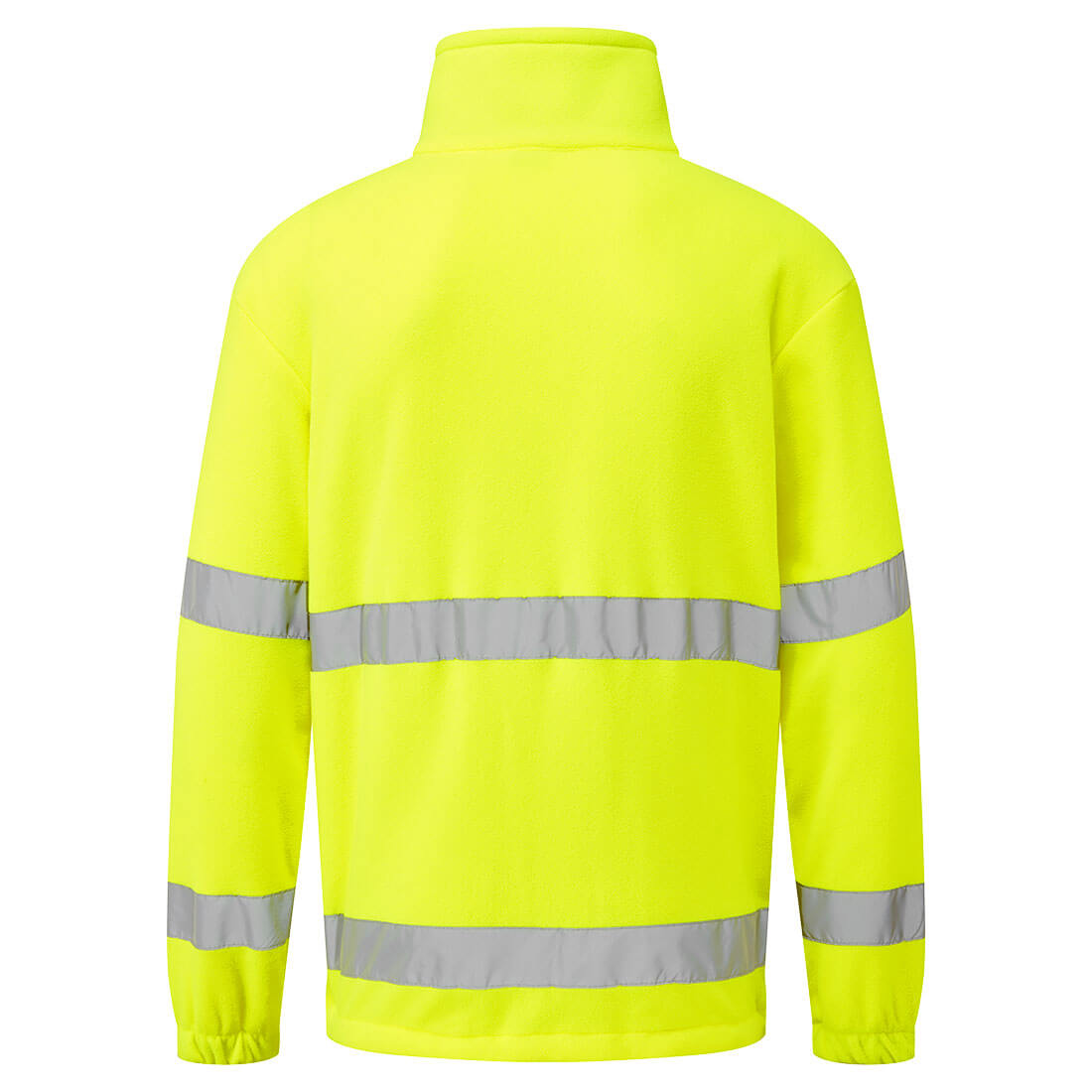 Portwest F302 Hi-Vis 1/2 Zip Fleece - Yellow - Rear