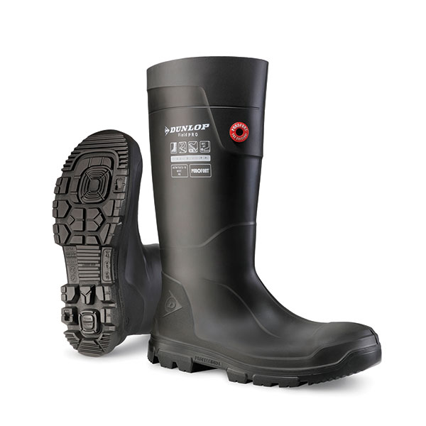 Dunlop PUROFORT FIELDPRO FULL SAFETY Black Wellingtons