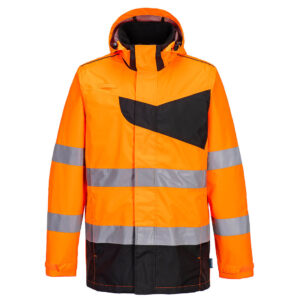 Portwest PW265 PW2 Hi-Vis Rain Jacket - Orange - Front