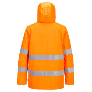 Portwest PW265 PW2 Hi-Vis Rain Jacket - Orange - Rear