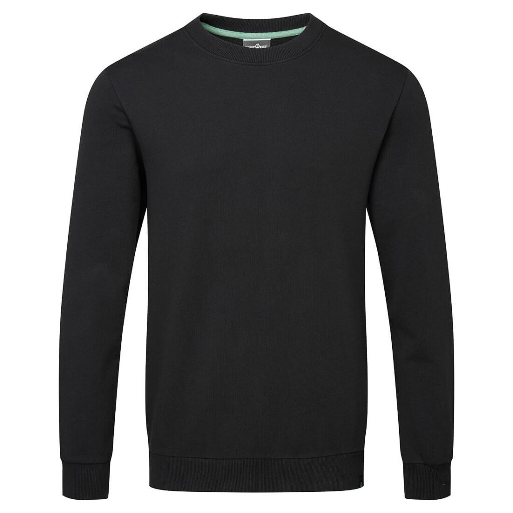 Portwest EC300 Organic Cotton Recyclable Sweatshirt - Black