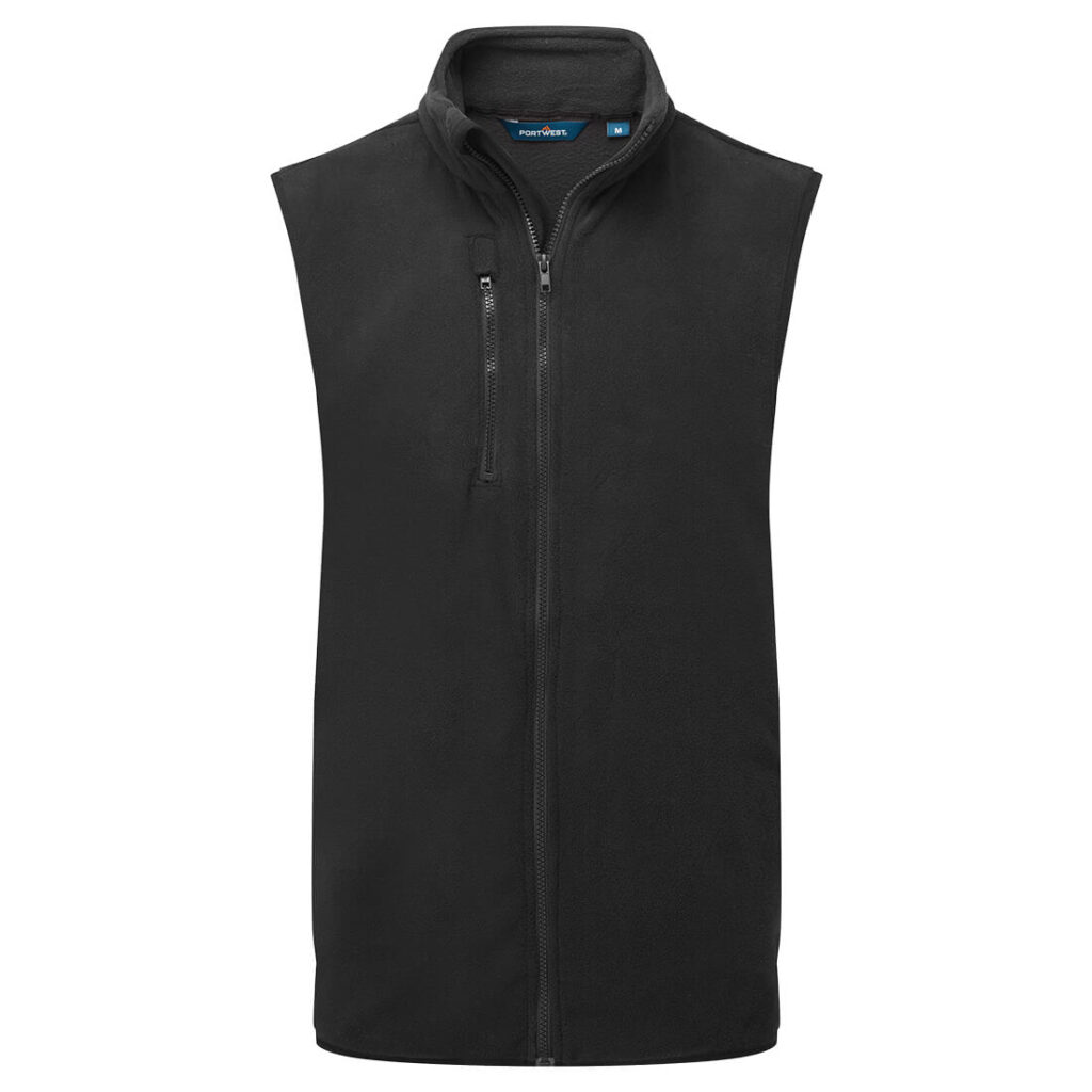 Portwest F417 Fleece Gilet - Black - Front