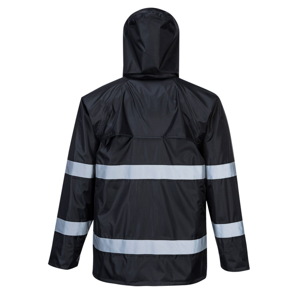 Portwest F440 Classic Iona Rain Jacket - Black - Rear