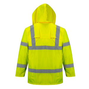 Portwest H440 Hi Vis Rain Jacket - Yellow - Rear