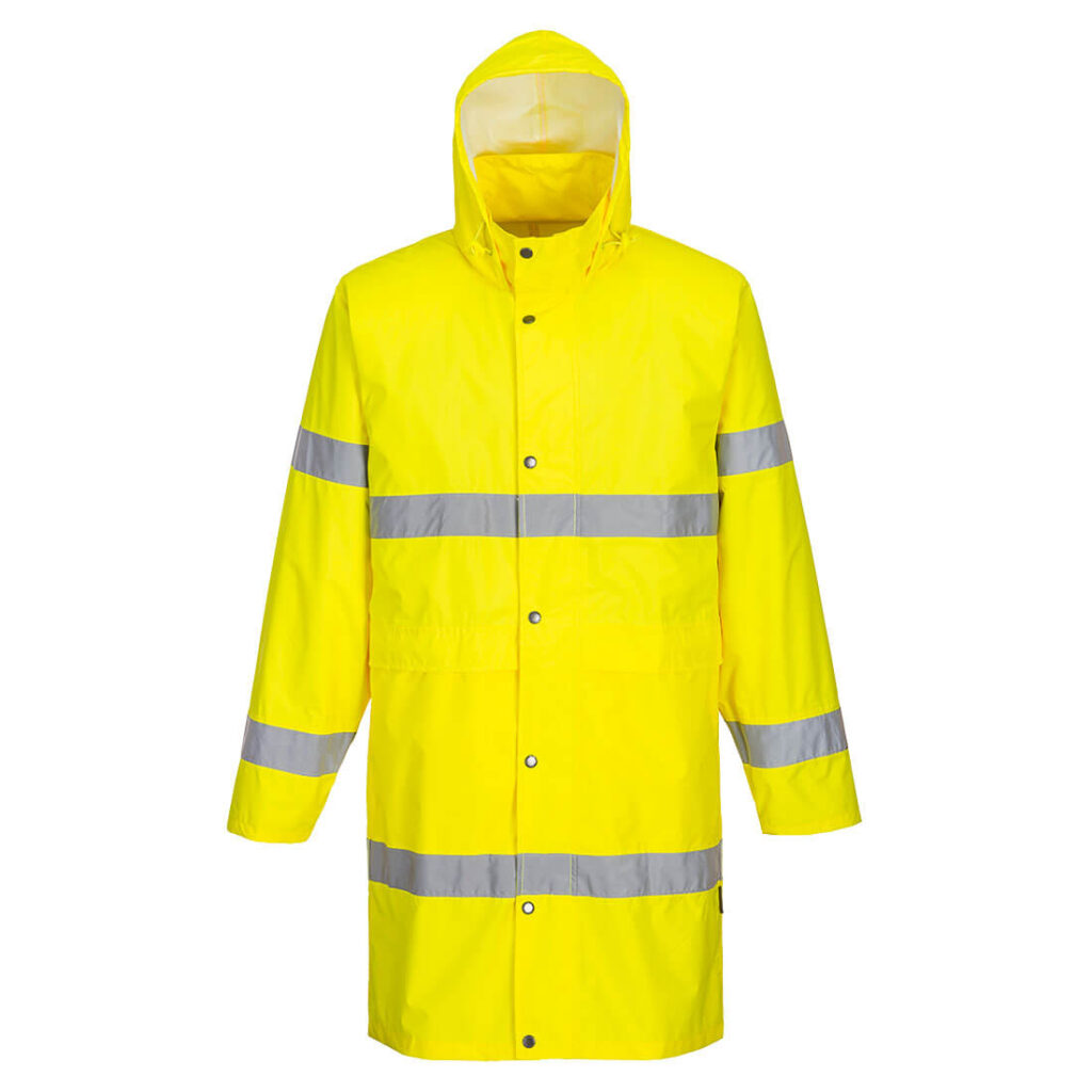 Portwest H442 Hi Vis Rain Coat 100cm - Yellow