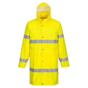 Portwest H442 Hi Vis Rain Coat 100cm - Yellow