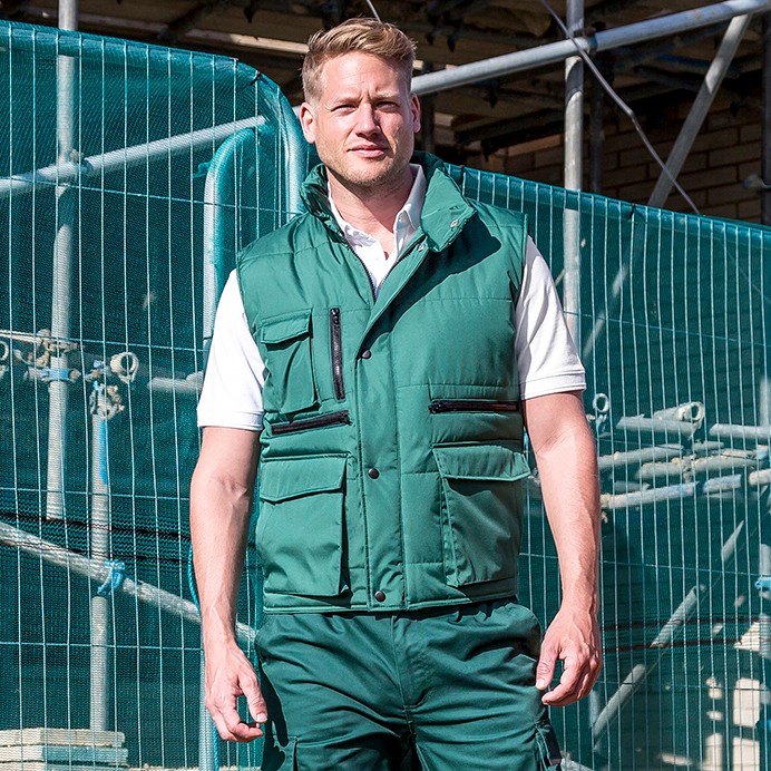 R127X Result Work-Guard Lance Bodywarmer - Green - Front