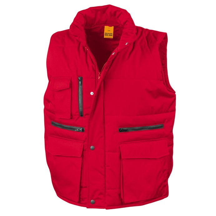R127X Result Work-Guard Lance Bodywarmer - Red - Front