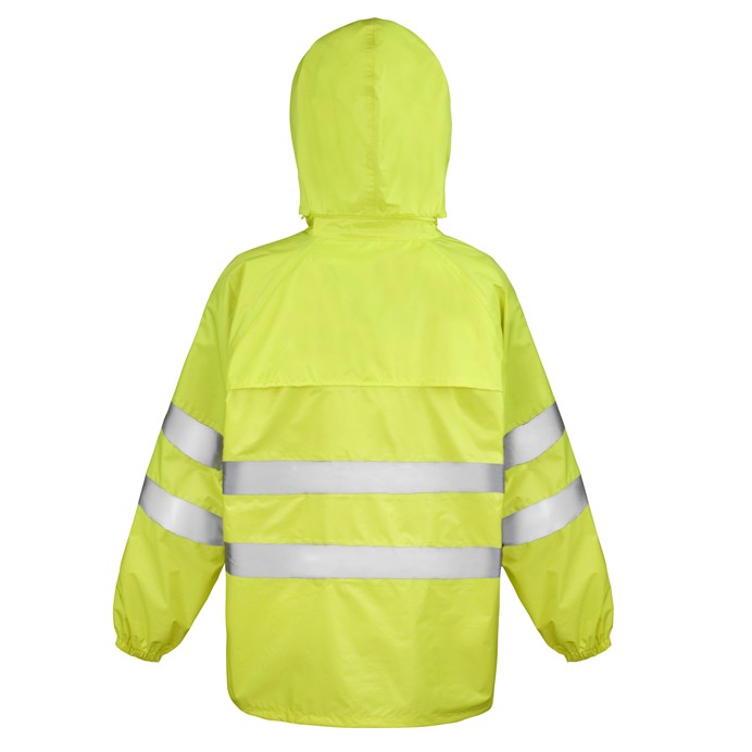 R216X Result Safe-Guard Hi-Vis Waterproof Suit - Jacket - Rear - Yellow