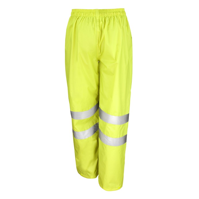 R216X Result Safe-Guard Hi-Vis Waterproof Suit - Trousers - Yellow - Front