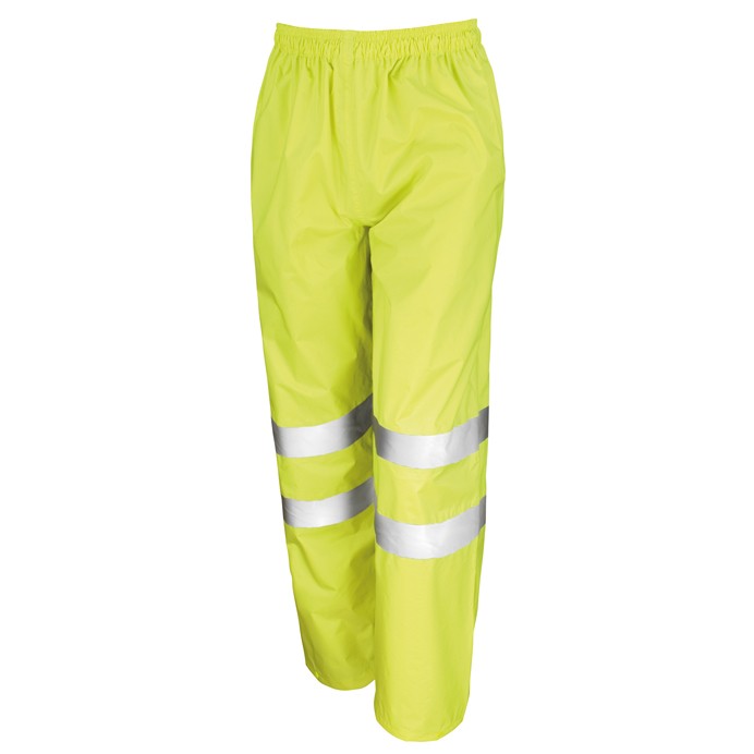 R216X Result Safe-Guard Hi-Vis Waterproof Suit - Trousers - Front - Yellow