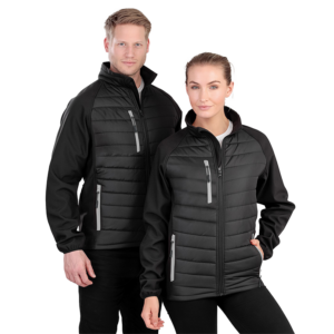 R237X Result Compass Padded Softshell Jacket - Black and Grey - Model