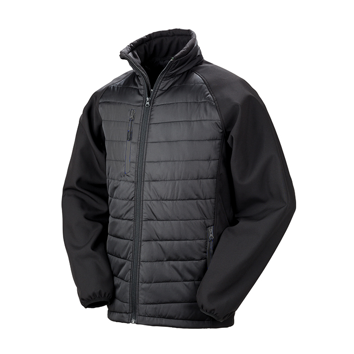R237X Result Compass Padded Softshell Jacket - Black - Front