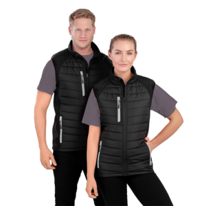 R238X Result Compass Padded Softshell Gilet - Black and Grey - Model
