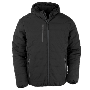 R240X Result Genuine Recycled Black Compass Padded Winter Jacket - Black - Front