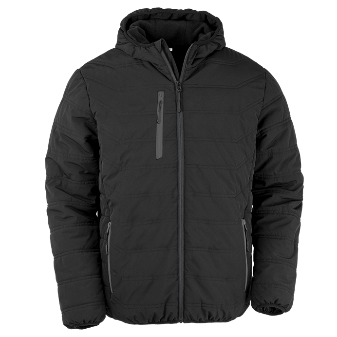 R240X Result Genuine Recycled Black Compass Padded Winter Jacket - Black - Front