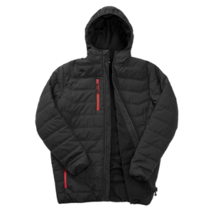 R240X Result Genuine Recycled Black Compass Padded Winter Jacket - Black and Red